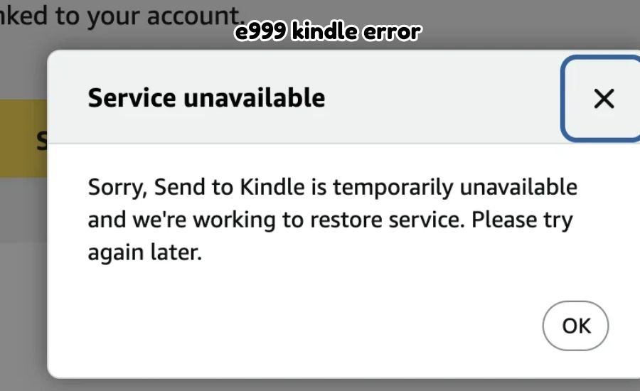 e999 kindle error